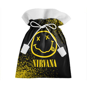 Подарочный 3D мешок с принтом NIRVANA / НИРВАНА в Новосибирске, 100% полиэстер | Размер: 29*39 см | Тематика изображения на принте: band | cobain | face | kurt | logo | music | nirvana | rock | rocknroll | группа | кобейн | курт | лого | логотип | музыка | музыкальная | нирвана | рожица | рок | рокнролл | символ