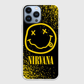 Чехол для iPhone 13 Pro Max с принтом NIRVANA   НИРВАНА в Новосибирске,  |  | band | cobain | face | kurt | logo | music | nirvana | rock | rocknroll | группа | кобейн | курт | лого | логотип | музыка | музыкальная | нирвана | рожица | рок | рокнролл | символ