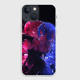 Чехол для iPhone 13 mini с принтом Re:Zero Rem and Ram в Новосибирске,  |  | anime girls | beatrice re zero | emilia re zero | isekai seikatsu | kara hajimeru | puck re zero | ram re zero | re zero | re:zero | rem re zero | аниме | аниме re zero | анимэ | жизнь с нуля в альтернативном мире | манга | рам ре зеро | ранобэ