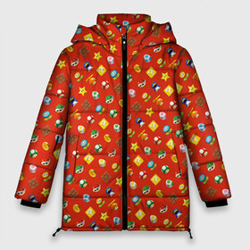 Женская зимняя куртка 3D с принтом Super Mario в Новосибирске, верх — 100% полиэстер; подкладка — 100% полиэстер; утеплитель — 100% полиэстер | длина ниже бедра, силуэт Оверсайз. Есть воротник-стойка, отстегивающийся капюшон и ветрозащитная планка. 

Боковые карманы с листочкой на кнопках и внутренний карман на молнии | 8 бит | dandy | mario | водопроводчик | денди | игры на денди | марио
