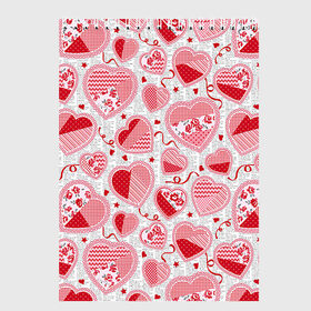 Скетчбук с принтом Розовые валентинки в Новосибирске, 100% бумага
 | 48 листов, плотность листов — 100 г/м2, плотность картонной обложки — 250 г/м2. Листы скреплены сверху удобной пружинной спиралью | Тематика изображения на принте: арт | влюблённые | день влюблённых | день святого валентина | красный | рисунок | розовый | сердечко | сердца | сердце | середчки
