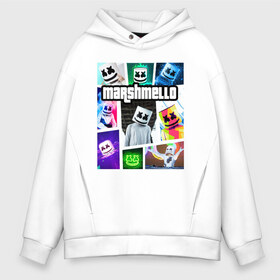 Мужское худи Oversize хлопок с принтом MARSHMELLO (GTA STYLE) в Новосибирске, френч-терри — 70% хлопок, 30% полиэстер. Мягкий теплый начес внутри —100% хлопок | боковые карманы, эластичные манжеты и нижняя кромка, капюшон на магнитной кнопке | dj | fortnite | marshmello | диджей | маршмелло | мершмеллоу | скин | фортнайт