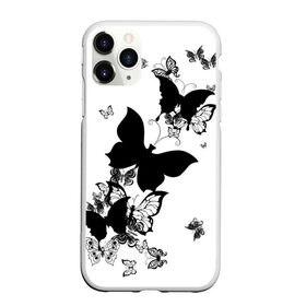 Чехол для iPhone 11 Pro матовый с принтом Черные бабочки на белом в Новосибирске, Силикон |  | Тематика изображения на принте: angel | black and white | butterfly | fairy | fashion girl | wings | ангел | бабочка | девушке | животные | крылья | летающие | магия | махаон | мотылек | мотыльки | насекомые | нежные | подарок | природа | сказочные | татуировки