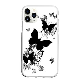 Чехол для iPhone 11 Pro Max матовый с принтом Черные бабочки на белом в Новосибирске, Силикон |  | angel | black and white | butterfly | fairy | fashion girl | wings | ангел | бабочка | девушке | животные | крылья | летающие | магия | махаон | мотылек | мотыльки | насекомые | нежные | подарок | природа | сказочные | татуировки