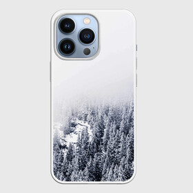 Чехол для iPhone 13 Pro с принтом зимний лес в Новосибирске,  |  | зима | зимний лес | лес | снег | сосны