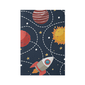 Обложка для паспорта матовая кожа с принтом Космический перелёт в Новосибирске, натуральная матовая кожа | размер 19,3 х 13,7 см; прозрачные пластиковые крепления | Тематика изображения на принте: арт | звезда | звёзды | земля | космос | марс | перелёт | планета | планеты | полёт | ракета | ракеты | рисунок | сатурн | солнце | юпитер