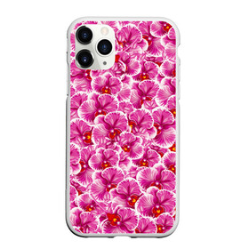 Чехол для iPhone 11 Pro матовый с принтом Розовые орхидеи в Новосибирске, Силикон |  | fashion flowers | pink | tropical | азия | бабочки | бразилия | букет | бутоны | джунгли | лепестки | лето | любимая | марта | нежные | орхидея | подарок | природа | растения | тропики | тропические | узор | цветение