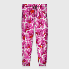 Женские брюки 3D с принтом Розовые орхидеи в Новосибирске, полиэстер 100% | прямой крой, два кармана без застежек по бокам, с мягкой трикотажной резинкой на поясе и по низу штанин. В поясе для дополнительного комфорта — широкие завязки | fashion flowers | pink | tropical | азия | бабочки | бразилия | букет | бутоны | джунгли | лепестки | лето | любимая | марта | нежные | орхидея | подарок | природа | растения | тропики | тропические | узор | цветение