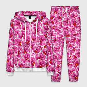 Мужской костюм 3D с принтом Розовые орхидеи в Новосибирске, 100% полиэстер | Манжеты и пояс оформлены тканевой резинкой, двухслойный капюшон со шнурком для регулировки, карманы спереди | Тематика изображения на принте: fashion flowers | pink | tropical | азия | бабочки | бразилия | букет | бутоны | джунгли | лепестки | лето | любимая | марта | нежные | орхидея | подарок | природа | растения | тропики | тропические | узор | цветение