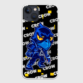 Чехол для iPhone 13 с принтом BRAWL STARS CROW в Новосибирске,  |  | brawl | brawl stars | crow | leon | stars | бравл старс | брол старс | игра | кров | кроу | леон | мобильная игра | мобильные игры