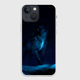 Чехол для iPhone 13 mini с принтом Зимний волк в Новосибирске,  |  | wolf | wolfs | волк | волки | волчара | животные | звери | зима | лес | природа | снег