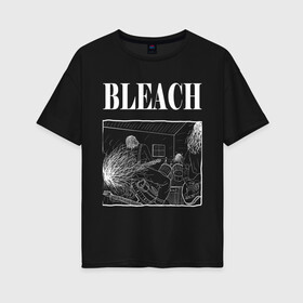 Женская футболка хлопок Oversize с принтом Nirvana Bleach Бличь Нирвана в Новосибирске, 100% хлопок | свободный крой, круглый ворот, спущенный рукав, длина до линии бедер
 | nirvana | nirvana bleach | грандж | грандж нирвана | дейв грол | крис новоселич | курт | курт кобейн | нирвана | нирвана альбом | черно белая nirvana | черно белая нирвана | черно белое nirvana | черно белое нирвана