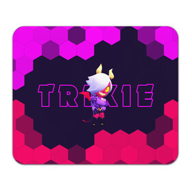 Коврик для мышки прямоугольный с принтом BRAWL STARS TRIXIE COLETTE в Новосибирске, натуральный каучук | размер 230 х 185 мм; запечатка лицевой стороны | brawl | colete | colette | collete | logo | stars | trixi | trixie | бравл | бравла | браво | игра | игры | колетт | колетта | коллет | коллета | лого | логотип | символ | старс | старса | трикси