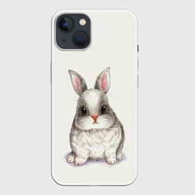 Чехол для iPhone 13 с принтом зайка в Новосибирске,  |  | животные | зайка | заяц | звери | зевающий кот | кися | кот | котенок | котики | коты | кричащий кот | кролик | минимализм | питомцы | прикольные картинки