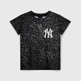 Детская футболка 3D с принтом New York Yankees в Новосибирске, 100% гипоаллергенный полиэфир | прямой крой, круглый вырез горловины, длина до линии бедер, чуть спущенное плечо, ткань немного тянется | baseball | fashion | game | glitch | new york | sport | бейсбол | игра | мода | нью йорк | спорт