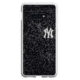 Чехол для Samsung S10E с принтом New York Yankees в Новосибирске, Силикон | Область печати: задняя сторона чехла, без боковых панелей | baseball | fashion | game | glitch | new york | sport | бейсбол | игра | мода | нью йорк | спорт