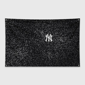Флаг-баннер с принтом New York Yankees в Новосибирске, 100% полиэстер | размер 67 х 109 см, плотность ткани — 95 г/м2; по краям флага есть четыре люверса для крепления | baseball | fashion | game | glitch | new york | sport | бейсбол | игра | мода | нью йорк | спорт