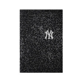 Обложка для паспорта матовая кожа с принтом New York Yankees в Новосибирске, натуральная матовая кожа | размер 19,3 х 13,7 см; прозрачные пластиковые крепления | Тематика изображения на принте: baseball | fashion | game | glitch | new york | sport | бейсбол | игра | мода | нью йорк | спорт