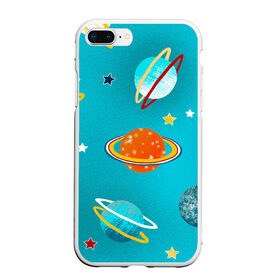 Чехол для iPhone 7Plus/8 Plus матовый с принтом Необычные планеты в Новосибирске, Силикон | Область печати: задняя сторона чехла, без боковых панелей | Тематика изображения на принте: арт | бирюзовый | венера | звезда | звёзды | земля | марс | планета | планеты | рисунок | рисунок карандашом | сатурн | синий