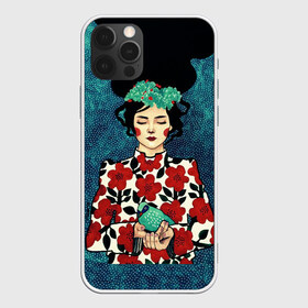 Чехол для iPhone 12 Pro Max с принтом Самоцветная девушка в Новосибирске, Силикон |  | Тематика изображения на принте: flowers | girl | венок | девушка | лилии | одуванчики | птичка | ромашки | синичка | узор | цветы