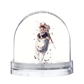 Снежный шар с принтом Принцесса Мононоке в Новосибирске, Пластик | Изображение внутри шара печатается на глянцевой фотобумаге с двух сторон | Тематика изображения на принте: аниме | мой сосед тоторо | небесный замок лапута | хаяо миядзаки