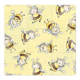 Магнитный плакат 3Х3 с принтом Сонные пчёлки в Новосибирске, Полимерный материал с магнитным слоем | 9 деталей размером 9*9 см | Тематика изображения на принте: арт | белый | детский рисунок | жёлтый | звезда | звёзды | ночь | отдых | пушистые | пушистый | пчелиная шуба | пчелиная шубка | рисунок | сон | спокойной ночи | чёрный | шуба | шубка