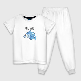 Детская пижама хлопок с принтом Акула в Новосибирске, 100% хлопок |  брюки и футболка прямого кроя, без карманов, на брюках мягкая резинка на поясе и по низу штанин
 | baby shark | sea | shark | акула | акуленок | акулы | море | океан | рыба