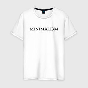 Мужская футболка хлопок с принтом MINIMALISM в Новосибирске, 100% хлопок | прямой крой, круглый вырез горловины, длина до линии бедер, слегка спущенное плечо. | 