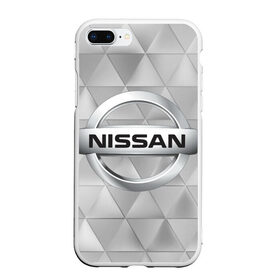 Чехол для iPhone 7Plus/8 Plus матовый с принтом NISSAN в Новосибирске, Силикон | Область печати: задняя сторона чехла, без боковых панелей | Тематика изображения на принте: abstract | auto | brand | car | geometry | nissan | nиссан | sport | texture | абстракция | авто | автомобильные | бренд | геометрия | классика | машины | модные | спорт | стиль | текстура