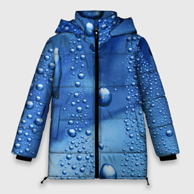 Женская зимняя куртка 3D с принтом Капли дождя в Новосибирске, верх — 100% полиэстер; подкладка — 100% полиэстер; утеплитель — 100% полиэстер | длина ниже бедра, силуэт Оверсайз. Есть воротник-стойка, отстегивающийся капюшон и ветрозащитная планка. 

Боковые карманы с листочкой на кнопках и внутренний карман на молнии | abstract | brand | geometry | sport | texture | абстракция | бренд | брызги | вода | геометрия | дождь | капли | капли дождя | классика | летние | минимализм | модные | популярные иллюстрации | потеки