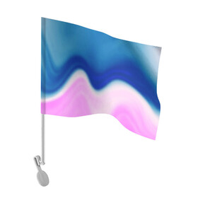 Флаг для автомобиля с принтом Воздушный Крем в Новосибирске, 100% полиэстер | Размер: 30*21 см | blue | cream | gradient | pink | абстрактный | абстракция | вода | волны | гламур | градиент | девочкам | зефирка | краска | краски | красочный | море | мороженое | небеса | нежные | пастельные | перламутровый