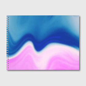 Альбом для рисования с принтом Воздушный Крем в Новосибирске, 100% бумага
 | матовая бумага, плотность 200 мг. | Тематика изображения на принте: blue | cream | gradient | pink | абстрактный | абстракция | вода | волны | гламур | градиент | девочкам | зефирка | краска | краски | красочный | море | мороженое | небеса | нежные | пастельные | перламутровый