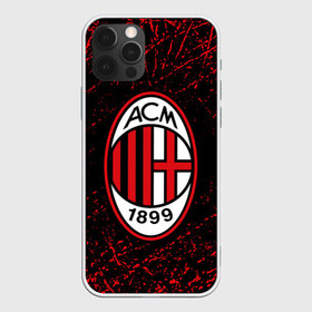 Чехол для iPhone 12 Pro Max с принтом MILAN в Новосибирске, Силикон |  | ac milan | fc | football | football club | sport | итальянский футбольный клуб | милан | спорт | уефа | униформа | фирменные цвета | фк | футбол | футбольный клуб