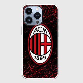 Чехол для iPhone 13 Pro с принтом MILAN. в Новосибирске,  |  | ac milan | fc | football | football club | sport | итальянский футбольный клуб | милан | спорт | уефа | униформа | фирменные цвета | фк | футбол | футбольный клуб