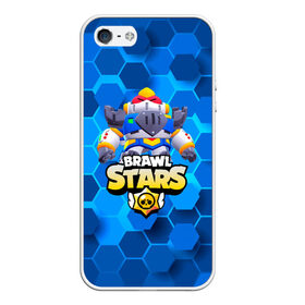 Чехол для iPhone 5/5S матовый с принтом Brawl Stars Surge Paladin в Новосибирске, Силикон | Область печати: задняя сторона чехла, без боковых панелей | 