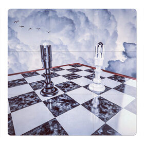 Магнитный плакат 3Х3 с принтом Шахматы в Новосибирске, Полимерный материал с магнитным слоем | 9 деталей размером 9*9 см | Тематика изображения на принте: доска | игра | игровая | игры | короли | король | настольная | настольные | небеса | небо | облака | облако | спорт | туча | тучи | шахматный | шахматы