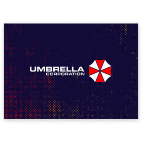 Поздравительная открытка с принтом UMBRELLA CORP / АМБРЕЛЛА в Новосибирске, 100% бумага | плотность бумаги 280 г/м2, матовая, на обратной стороне линовка и место для марки
 | 