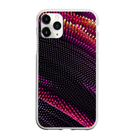 Чехол для iPhone 11 Pro Max матовый с принтом Aralf в Новосибирске, Силикон |  | abstraction | convex | lines | pink | points | shapes | wavy | абстракция | волнистый | выпуклый | линии | розовый | точки | формы