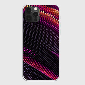 Чехол для iPhone 12 Pro Max с принтом Aralf в Новосибирске, Силикон |  | abstraction | convex | lines | pink | points | shapes | wavy | абстракция | волнистый | выпуклый | линии | розовый | точки | формы