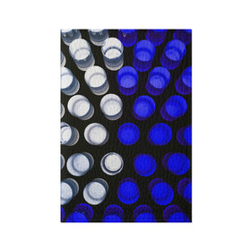 Обложка для паспорта матовая кожа с принтом GGGelt в Новосибирске, натуральная матовая кожа | размер 19,3 х 13,7 см; прозрачные пластиковые крепления | abstraction | blue | circles | light | shapes | white | абстракция | белый | круги | свет | синий | формы