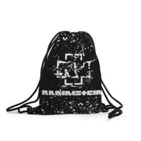 Рюкзак-мешок 3D с принтом Rammstein в Новосибирске, 100% полиэстер | плотность ткани — 200 г/м2, размер — 35 х 45 см; лямки — толстые шнурки, застежка на шнуровке, без карманов и подкладки | music | rammstein | rock | индастриал метал | метал группа | музыка | музыкальная группа | немецкая метал группа | рамштайн | рок | хард рок