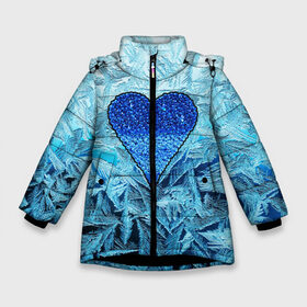 Зимняя куртка для девочек 3D с принтом Ледяное сердце в Новосибирске, ткань верха — 100% полиэстер; подклад — 100% полиэстер, утеплитель — 100% полиэстер. | длина ниже бедра, удлиненная спинка, воротник стойка и отстегивающийся капюшон. Есть боковые карманы с листочкой на кнопках, утяжки по низу изделия и внутренний карман на молнии. 

Предусмотрены светоотражающий принт на спинке, радужный светоотражающий элемент на пуллере молнии и на резинке для утяжки. | christmas | frozen | new year | snow | winter | влюбленные | дед мороз | зима | зимний | лед | любимая жена | любовь | мама | новый год | подарок | рождество | сердечки | снег | снежинки | снежная королева | узоры