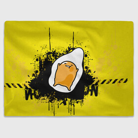 Плед 3D с принтом Gudetama в Новосибирске, 100% полиэстер | закругленные углы, все края обработаны. Ткань не мнется и не растягивается | Тематика изображения на принте: gudetama | аниме | веселое яйцо | гудетама | стекающее яйцо | яйцо