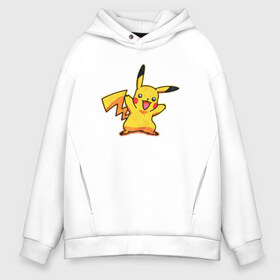 Мужское худи Oversize хлопок с принтом Pikachu из меха в Новосибирске, френч-терри — 70% хлопок, 30% полиэстер. Мягкий теплый начес внутри —100% хлопок | боковые карманы, эластичные манжеты и нижняя кромка, капюшон на магнитной кнопке | pikachu | pokemon | pokemongo | аниме | детективпикачу | пикачу | покемон | покемонпикачу | покемоны