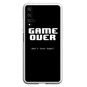 Чехол для Honor 20 с принтом UNDERTALE GAME OVER в Новосибирске, Силикон | Область печати: задняя сторона чехла, без боковых панелей | sans | undertale | андертале | андертейл | игра | подземная история | подземная сказка | санс | ундертале