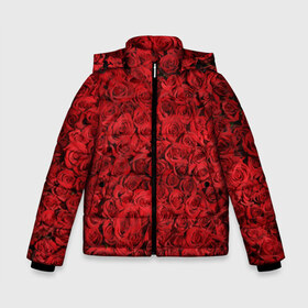 Зимняя куртка для мальчиков 3D с принтом Roses в Новосибирске, ткань верха — 100% полиэстер; подклад — 100% полиэстер, утеплитель — 100% полиэстер | длина ниже бедра, удлиненная спинка, воротник стойка и отстегивающийся капюшон. Есть боковые карманы с листочкой на кнопках, утяжки по низу изделия и внутренний карман на молнии. 

Предусмотрены светоотражающий принт на спинке, радужный светоотражающий элемент на пуллере молнии и на резинке для утяжки | алые розы | весна | деревья | касные розы | красная роза | красный цветок | лепестки | лес | лето | листья | май | милион алых роз | на каждый день | осень | поле | роза | розы | солнце | тропики | флора