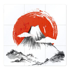 Магнитный плакат 3Х3 с принтом Гора Фудзи в Новосибирске, Полимерный материал с магнитным слоем | 9 деталей размером 9*9 см | азия | аниме | гора | гора фудзи | кимоно | китай | манга | сакура | суши | фудзияма | цунами | япония