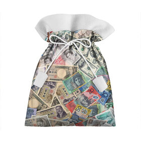 Подарочный 3D мешок с принтом Деньги в Новосибирске, 100% полиэстер | Размер: 29*39 см | Тематика изображения на принте: арт | банкноты | валюта | деньги | доллары | зеленый | иена | красный | серый | синий | фунт стерлингов | юани