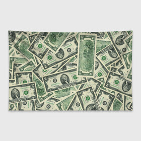 Флаг-баннер с принтом Доллар в Новосибирске, 100% полиэстер | размер 67 х 109 см, плотность ткани — 95 г/м2; по краям флага есть четыре люверса для крепления | 100 долларов | арт | банкноты | валюта | деньги | доллар | зеленый | рисунок | сто | сто долларов
