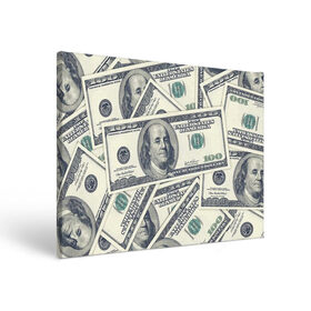 Холст прямоугольный с принтом Доллары в Новосибирске, 100% ПВХ |  | Тематика изображения на принте: 100 долларов | арт | банкноты | валюта | деньги | доллары | зеленый | зелень | сто | сто долларов